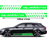 Cumpara ieftin Set 2 Stickere Quattro 160cm , Dungi Laterale Auto Personalizate