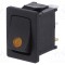 Rocker SPST 2 ON-OFF 16A/12VDC negru cu LED SCI