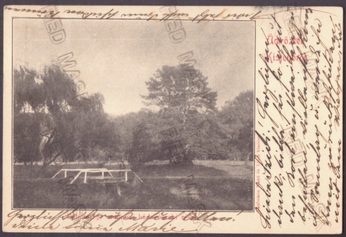 947 - CHISINAU-CRIS, Crisana, Park, Bridge, Romania - old postcard - used - 1905
