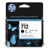 HP original ink 3ED71A, HP 712, black, 80ml