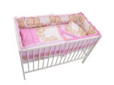 Lenjerie MyKids Teddy Friends Roz 4+1 Piese M1 120x60 GreatGoods Plaything