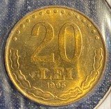 Moneda 20 Lei 1995, Putina Circulatie, Colectie, Livrare Cartonas