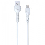 Cablu Date si Incarcare USB la Lightning DEVIA Kintone, 1 m, 2.1A, Set 30 buc, Alb