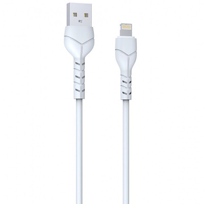 Cablu Date si Incarcare USB la Lightning DEVIA Kintone, 1 m, 2.1A, Set 30 buc, Alb foto