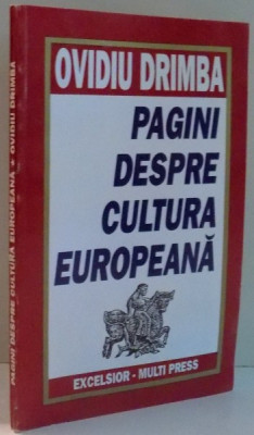 PAGINI DESPRE CULTURA EUROPEANA de OVIDIU DRIMBA , 1994 foto