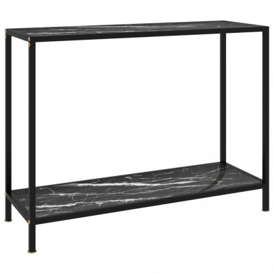 Gossi masa consola, negru, 100 x 35 x 75 cm, sticla securizata foto