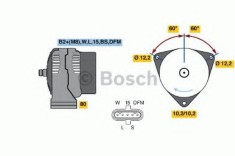 Generator / Alternator MERCEDES VARIO platou / sasiu (1996 - 2016) BOSCH 0 986 048 100