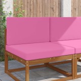 vidaXL Perna pentru canapea de exterior 2 pcs Roz Poliester 900844