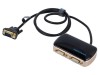 Adaptor Splitter VGA x2, cablu VGA neagră 1m