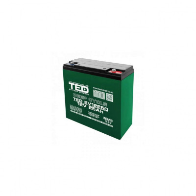 Acumulator AGM VRLA 12V 25A Deep Cycle 181mm x 76mm x h 167mm pentru vehicule electrice M5 TED Battery Expert Holland TED003782 (4) foto