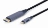 CABLU video GEMBIRD, adaptor USB 3.0 Type-C (T) la DisplayPort (T), 1.8m, rezolutie maxima 4K UHD (3840 x 2160) la 60 Hz, negru, &quot;CC-USB3C-DPF-01-6&quot; (