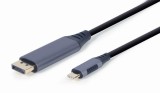 CABLU video GEMBIRD, adaptor USB 3.0 Type-C (T) la DisplayPort (T), 1.8m, rezolutie maxima 4K UHD (3840 x 2160) la 60 Hz, negru, &quot;CC-USB3C-DPF-01-6&quot; (