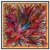 Batic Matase Naturala Medusa's Flower Special Plus, 90x90 cm, Portocaliu, Fabricat in Italia - Accesorii Dama de Lux