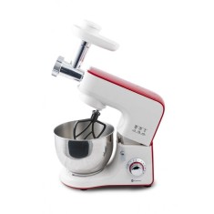 Robot de bucatarie Studio Casa French Cuisine 9051W/R, 1000 W, bol inox 5.5 l, 10 viteze, accesoriu tocat carne, alb/rosu