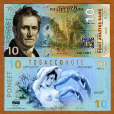 !!! PONEET ISLANDS = FANTASY NOTE = 10 KASUTU 2019 - UNC / POLIMER