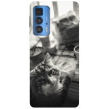Husa compatibila cu Motorola Edge 20 model Dinner time, Silicon, TPU, Viceversa, Transparent, Carcasa