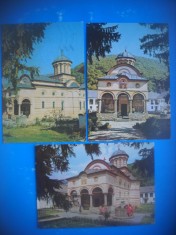 HOPCT LOT 3992 -IP- 3 CARTI POSTALE-MANASTIREA COZIA-JUD VALCEA --CIRCULATE
