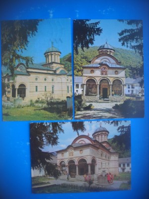 HOPCT LOT 3992 -IP- 3 CARTI POSTALE-MANASTIREA COZIA-JUD VALCEA --CIRCULATE foto