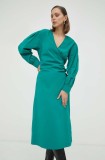 2NDDAY rochie culoarea verde, midi, dreaptă
