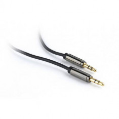 Cablu audio Gembird CCAP-444-6 2x 3.5 mm jack T/T 1.8m Negru foto