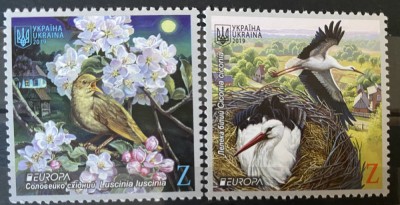 PC245 - UCRAINA 2019 Europa CEPT/ Pasari , serie MNH, 2v foto