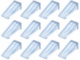 Cumpara ieftin Set 12 opritoare usa, transparente 9.5 x 4 x 2.8 cm, pene din silicon antiderapant cu striatii, pentru fixare si mentinerea usilor deschise