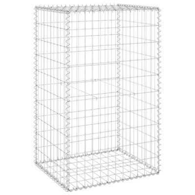 Perete gabion cu capace, 60 x 50 x 100 cm, otel galvanizat foto