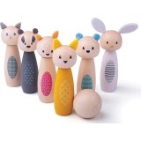 Bigjigs Toys Wooden Bowling Toy set de jucării din lemn 2y+ 7 buc