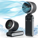 Ventilator portabil pliabil cu afișaj HD, ventilator re&icirc;ncărcabil USB-C reglabil cu 5 viteze pentru călătorii &icirc;n aer liber