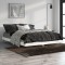 vidaXL Cadru de pat, alb extralucios, 135x190 cm, lemn prelucrat 832183