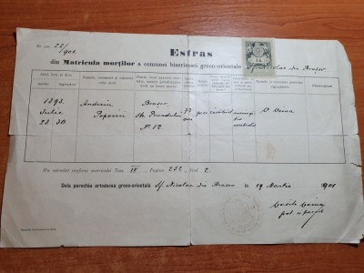 extras din matricola mortilor a comunei bidericesti greco orientale brasov 1901 foto