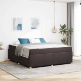 Cumpara ieftin Cadru de pat cu saltea Maro inchis 180 x 200 cm tesatura