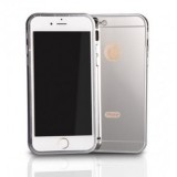 Husa Bumper Aluminiu Silver pentru Samsung Galaxy A5 (2016) A510 - Protectie Premium cu Capac