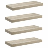 Cumpara ieftin Rafturi de perete suspendate, 4 buc., stejar 60x23,5x3,8 cm MDF
