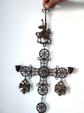 Cumpara ieftin Candelabru bizantin din bronz - Cruce, Sf. Gheorghe