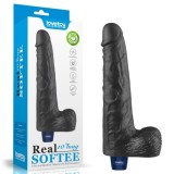 Dildo 10 "Real Softee Reincarcabil, Black