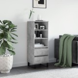 vidaXL Dulap &icirc;nalt, gri beton, 40x36x110 cm, lemn compozit