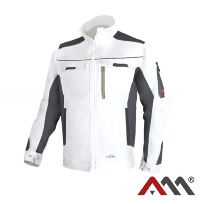 Jacheta Classic Stretch Slim, alb / gri, marimea 54, Artmas ART701062 foto