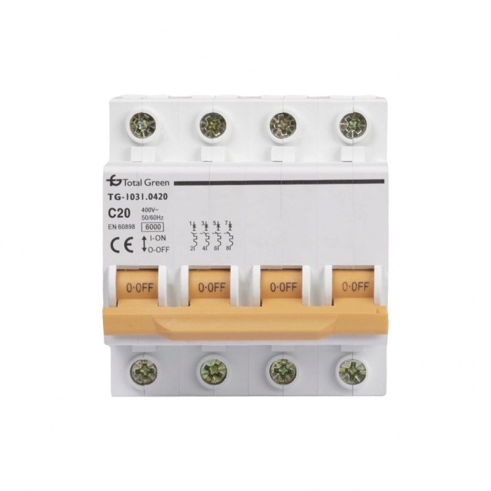 Siguranta intrerupator automat 20A Tetrapolar