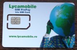 ROMANIA CARTELA LYCAMOBILE GSM CU SIM CIP original nedetasat - PENTRU COLECTIONARI **