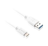 Cablu de incarcare si transfer de date GoGEN USB / USB-C, incarcare rapida, 1 m, alb