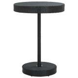 vidaXL Masă de grădină, negru 75,5 x 106 cm, poliratan