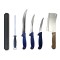Set 3 cutite profesionale de macelarie, injunghiat, transat, dezosat, filetat, satar, suport magnetic, masat pentru ascutit