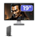 Pachet PC second hand HP T630 cu 8GB DDR4, SSD 128GB si monitor 19 inch