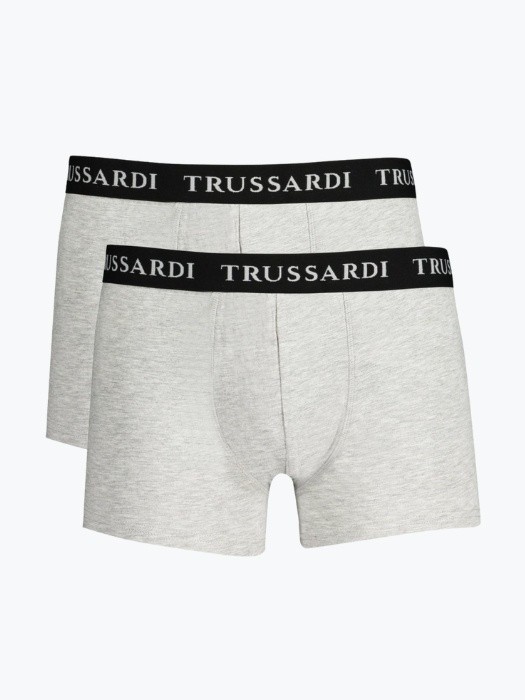 Set 2 perechi boxeri cu logo, Gri inchis, M