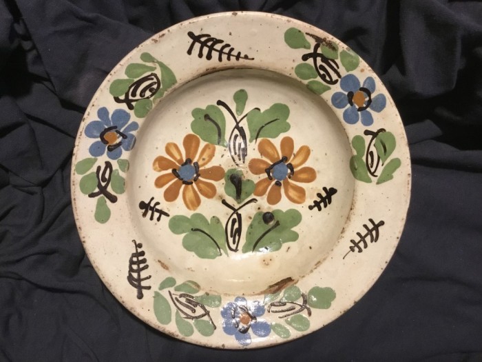 Arta / Traditie - Farfurie taraneasca cu flori realizata in Transilvania !