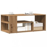 Masuta cafea Gossi, 100x50x40 cm, stejar artizanal, lemn prelucrat, dreptunghiulara