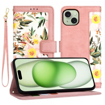 Husa pentru Apple iPhone 15 Plus, Techsuit, FlipCraft, Roz foto