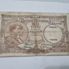 bancnota belgia 20 fr 1940