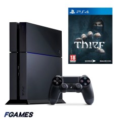 Consola Sony Playstation 4 Ps4 500gb + Controller + Thief PlayStation 4, Second-Hand
